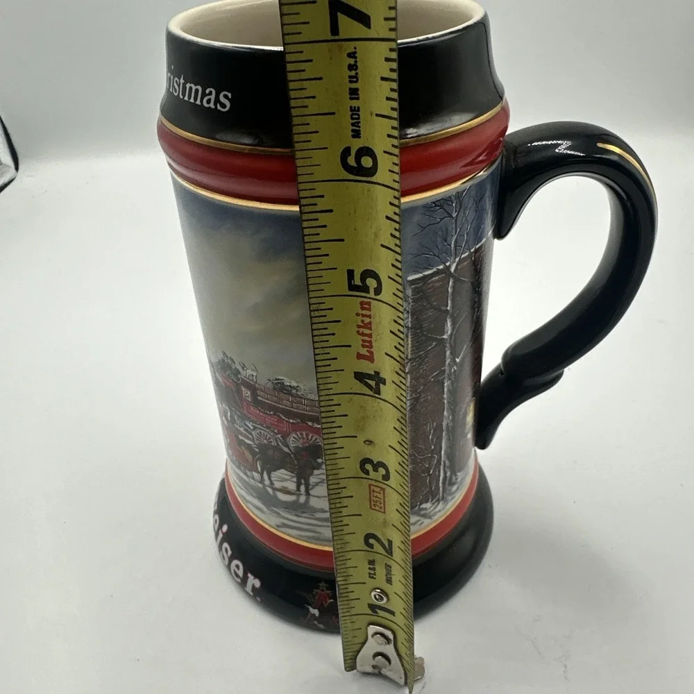 1992 Budweiser Collector‎ Beer Stein Mug Clydesdales A Perfect Christmas Holiday